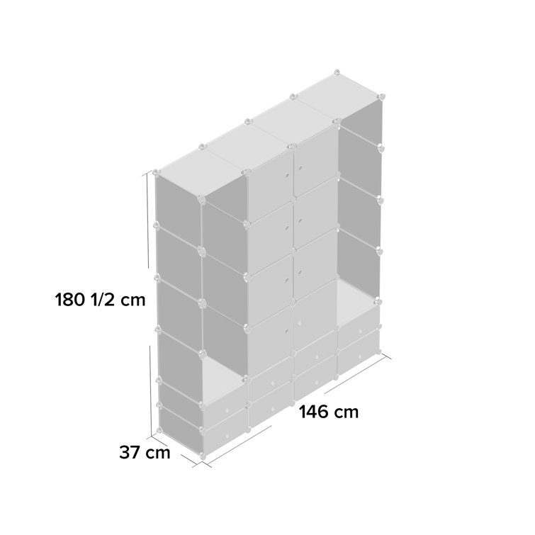 Wayfair Basics™ 146cm Wide Clothes Storage System & Reviews Wayfair.co.uk